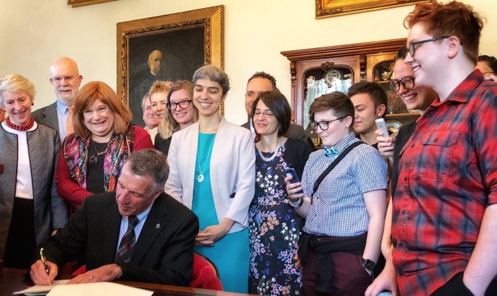 Vermont Governor Phil Scott signs gender-neutral bathroom bill into law