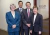 2015 photo of [from left] Vicky Henry, [former GLAD exec. dir.] Janson Wu,Gary Buseck,Mary Bonauto,GLAD,Massachusetts Appeals Court confirmation, 2015