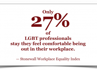 27% of LGBT workers feel comfortable being out in their workplace