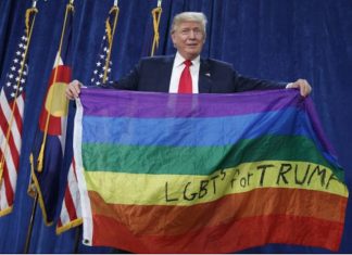Donald Trump,rainbow flag
