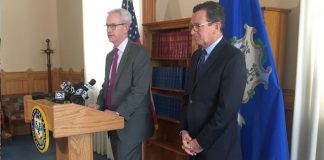 Connecticut Supreme Court Justice Andrew McDonald and Governor Dannel Malloy