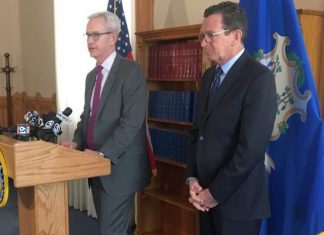 Connecticut Supreme Court Justice Andrew McDonald and Governor Dannel Malloy