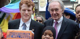 US Congressman Joe Kennedy III, Senator Ed Markey