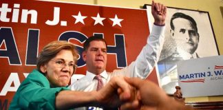 US Senator Elizabeth Warren,Boston Mayor Marty Walsh