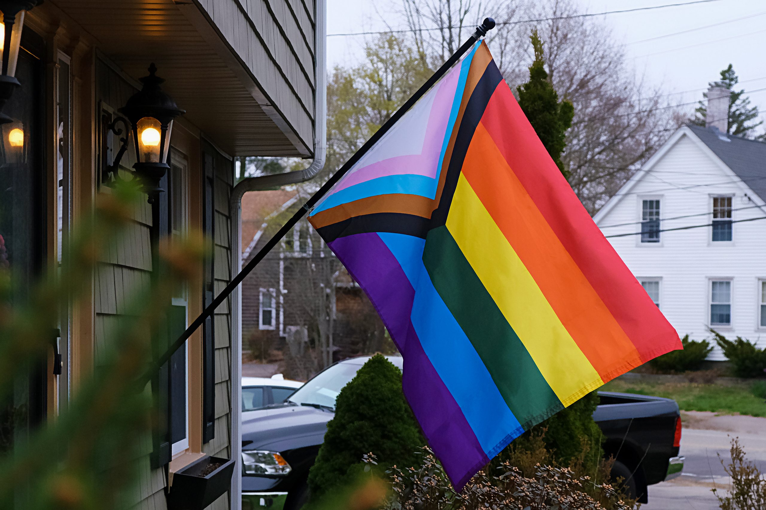 boston gay pride flag raising